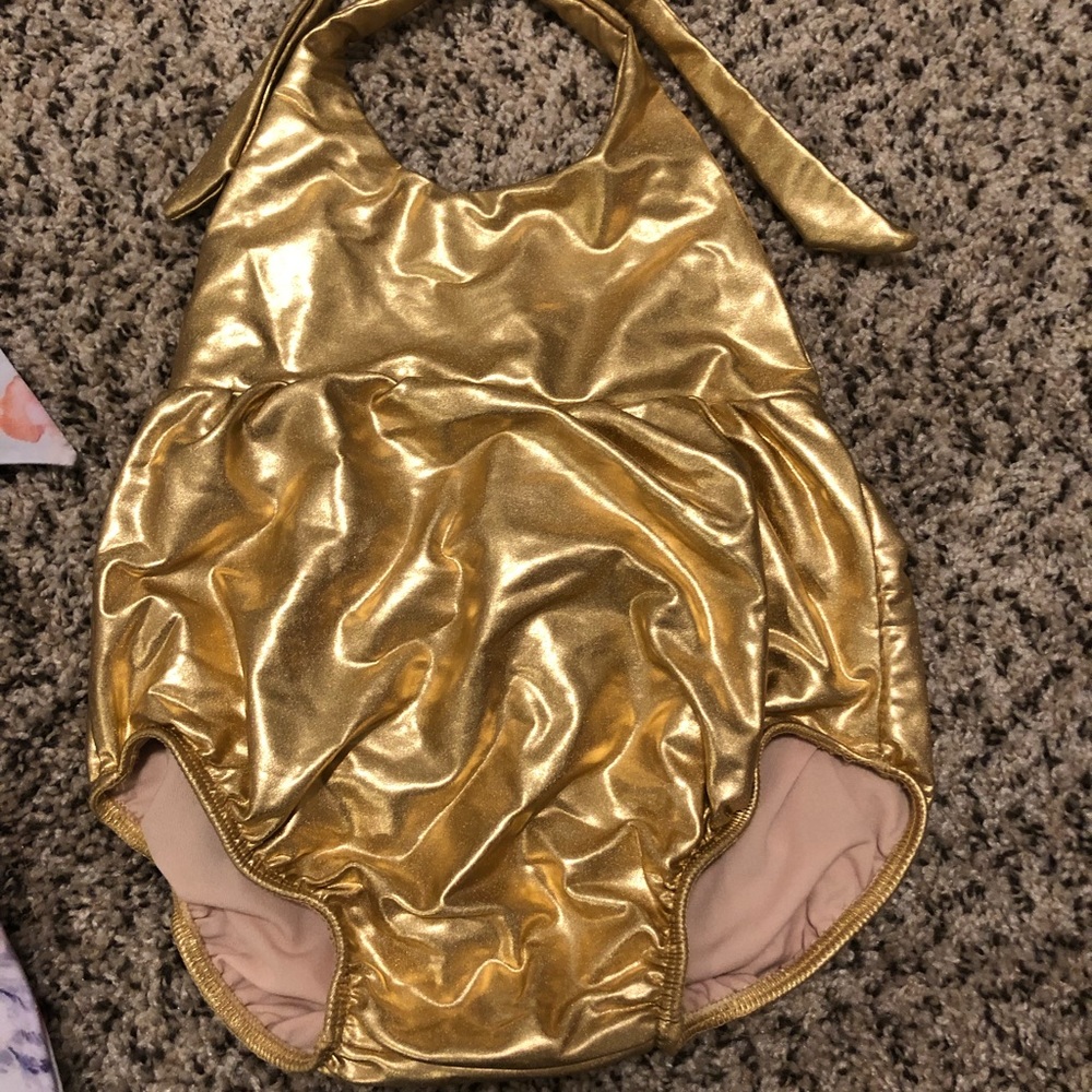 Kortni Jeane Gold Mini Romper